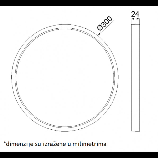 LED PLAFONJERA GALAXY 2 24W 3000K-6500K BELA
