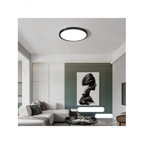 LED PLAFONJERA MOON BLACK 24W 4000K