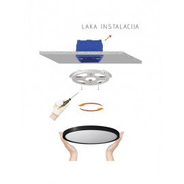 LED PLAFONJERA MOON BLACK 24W 4000K