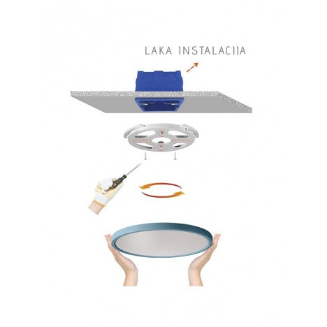 LED PLAFONJERA MOON BLUE  24W 4000K