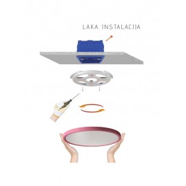 LED PLAFONJERA MOON PINK  24W 4000K