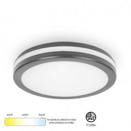 LED PLAFONJERA X09-300-24W 3000/4000/6500K IP65 ANTRACIT