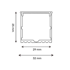 LED PROFIL LL-ALP018-R KOMPLET CRNI
