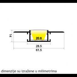 LED PROFIL LR6124 2M