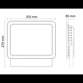 LED REFLEKTOR BR-FL100W-04A2 CRNI