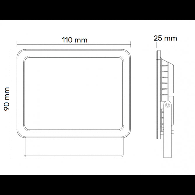 LED REFLEKTOR BR-FL10W-04A2 CRNI