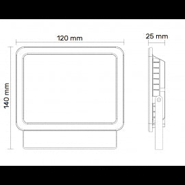 LED REFLEKTOR BR-FL20W-04A2 CRNI