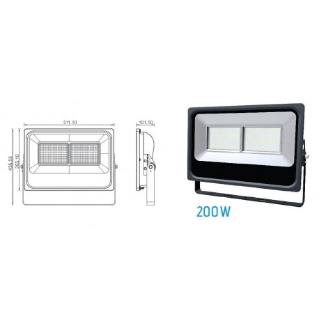 LED REFLEKTOR BREE 200W SLIM-IP65