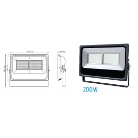 LED REFLEKTOR BREE 200W SLIM-IP65