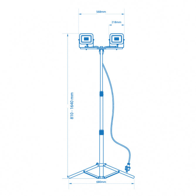 LED REFLEKTOR PRENOSNI STALAK PLR-W3/2X50W