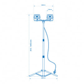 LED REFLEKTOR PRENOSNI STALAK PLR-W3/2X50W