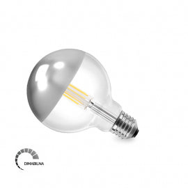LED SIJALICA FILAMENT DIM G125 8W E27 2700K 1055lm TOP SILVER