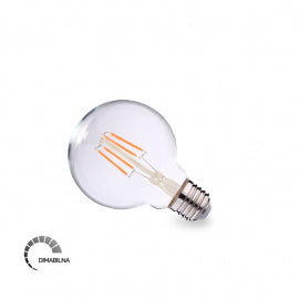 LED SIJALICA FILAMENT DIM G80 6W E27 2700K 600lm