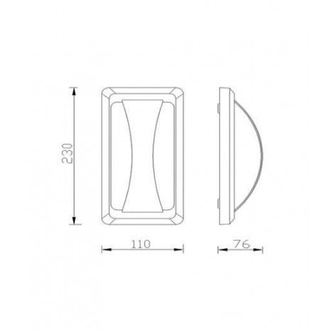 LED SVETILJKA 2053 ZIDNA 12W 4000K  SIVA