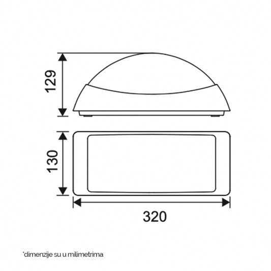 LED SVETILJKA 2054 ZIDNA 12.5W 3000K IP65 CRNA
