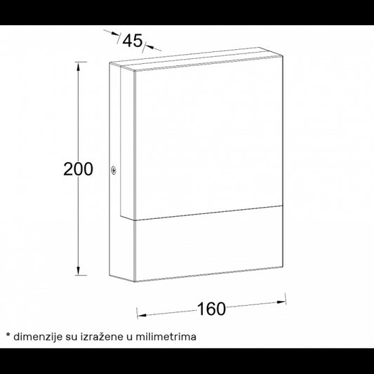 LED SVETILJKA A0301 ZIDNA 10W 4000K IP65 CRNA
