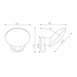 LED SVETILJKA BL6 ZIDNA 12W 4000K IP54  CRNA