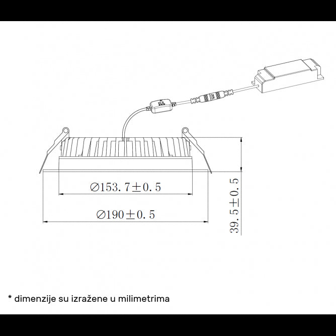 LED SVETILJKA CPS-Y6A25-D9 3000/4000K 25W IP44