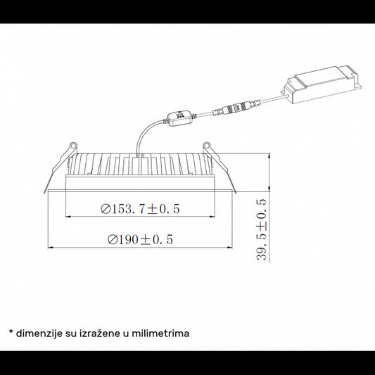 LED SVETILJKA CPS-Y6A25-D9 3000/4000K 25W IP44