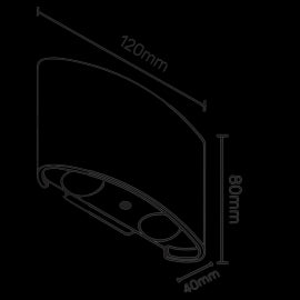 LED SVETILJKA JM-020 ZIDNA 4W 4000K IP54 BELA