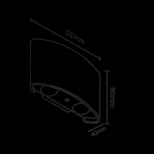 LED SVETILJKA JM-020 ZIDNA 4W 4000K IP54 BELA
