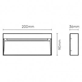LED SVETILJKA JM-054 ZIDNA 5.6W 4000K IP54 ANTRACIT