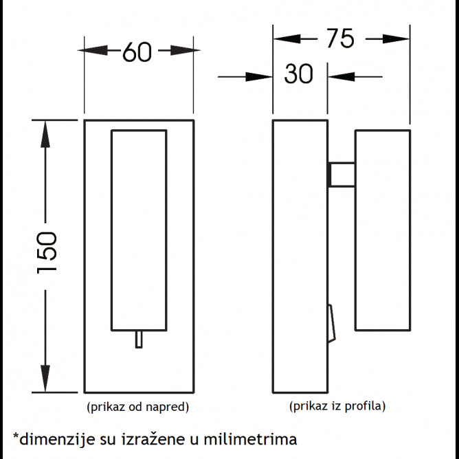 LED SVETILJKA JM-063 ZIDNA 3W 3000K NIKL