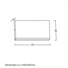 LED SVETILJKA JM-067 ZIDNA 10.5W 3000K IP54 ANTRACIT