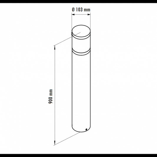 LED SVETILJKA JM-4605 STUBNA 12W 3000K IP65 SIVA