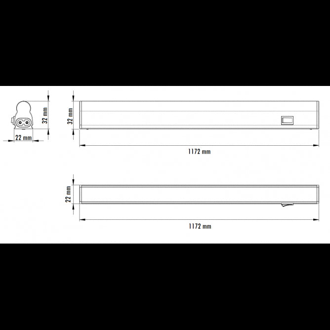 LED SVETILJKA KL T5 1,2m 16W 6500K PREKIDAC BELA