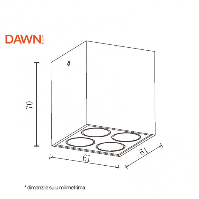 LED SVETILJKA MGL04 11W 3000K 40° BELA