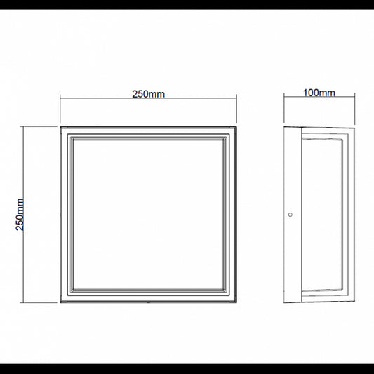 LED SVETILJKA W13255 20W 4000K IP54 CRNA