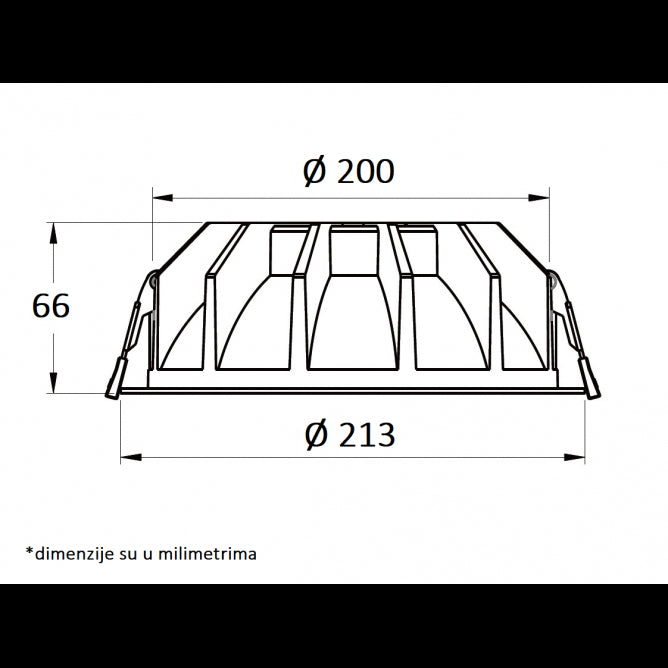 LED UGRADNA SVETILJKA 118001-8 40W 4000K