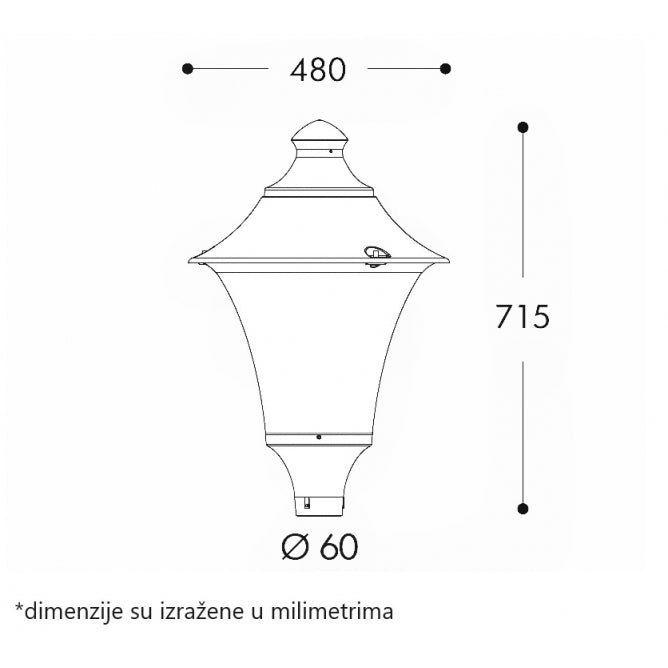 LED ULICNA SVETILJKA REMO 400 50W CRNA