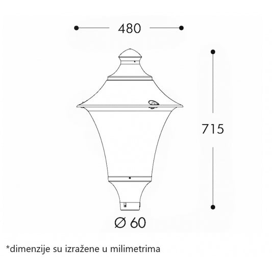 LED ULICNA SVETILJKA REMO 400 50W CRNA
