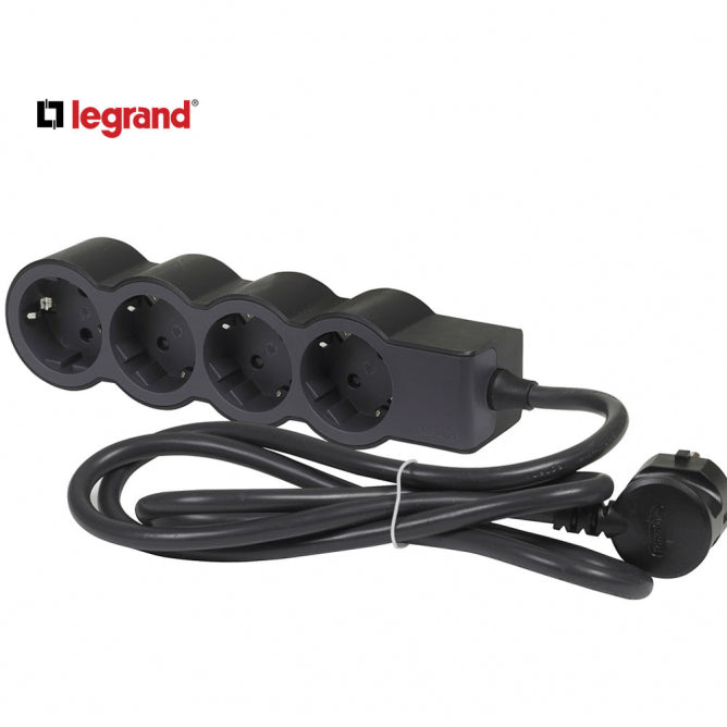 LG 694553 PRODUZNI BLOK 4X2P+E 1.5M (CRNA/T.SIVA)