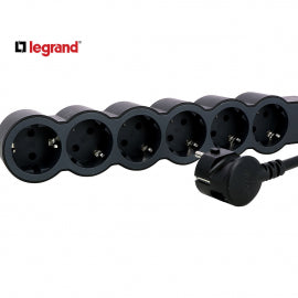 LG 694558 PRODUZNI BLOK 6X2P+E 1.5M (CRNA/T.SIVA)