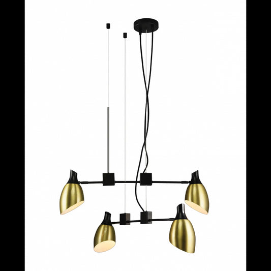 LUNA 111 LUSTER 4*E14 GOLD/BLACK