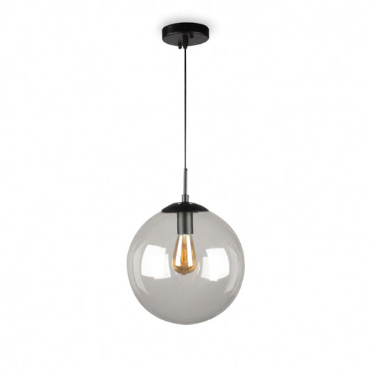 LUNA 138 VISILICA 1*E27 CRNA/BISTRO STAKLO (FI 200)