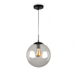 LUNA 138 VISILICA 1*E27 CRNA/BISTRO STAKLO (FI 200)