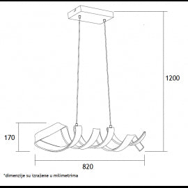 LUNA 147 LUSTER 54W 3000K BELA