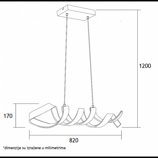 LUNA 147 LUSTER 54W 3000K BELA