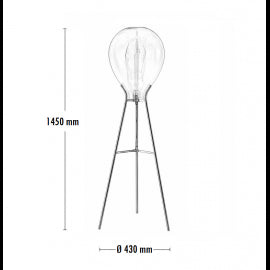 LUNA 192 PODNA LAMPA 1*E27 MESING