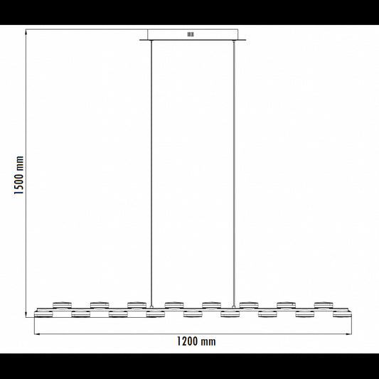 LUNA 227 VISILICA 49W 3000K CRNA