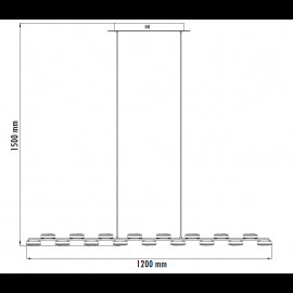 LUNA 227 VISILICA 49W 3000K CRNA