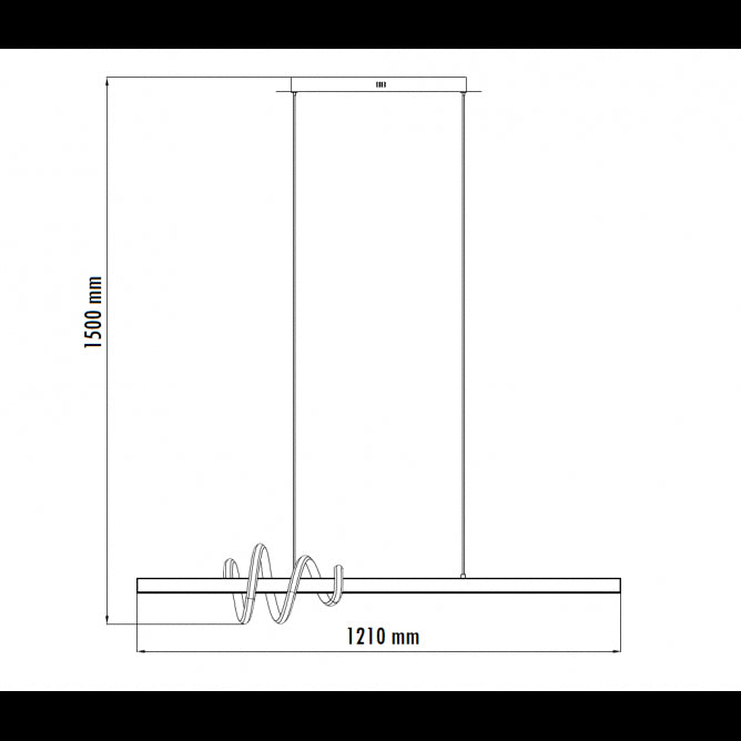 LUNA 228 VISILICA 43W 3000K SIVA/CRNA