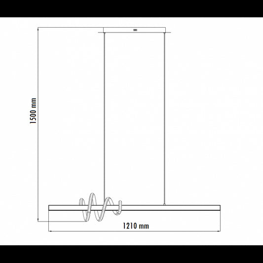 LUNA 228 VISILICA 43W 3000K SIVA/CRNA