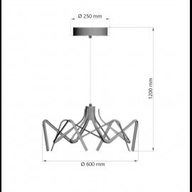 LUNA 250 LUSTER 100W 3000K BRAON