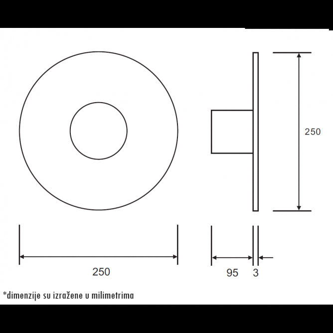 LUNA 276 ZIDNA LAMPA 5W 3000K