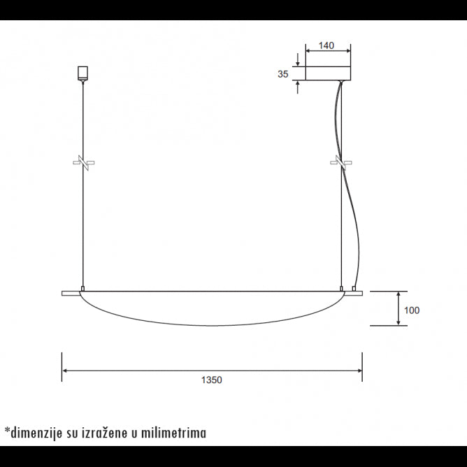LUNA 278 VISILICA 21W 3000K